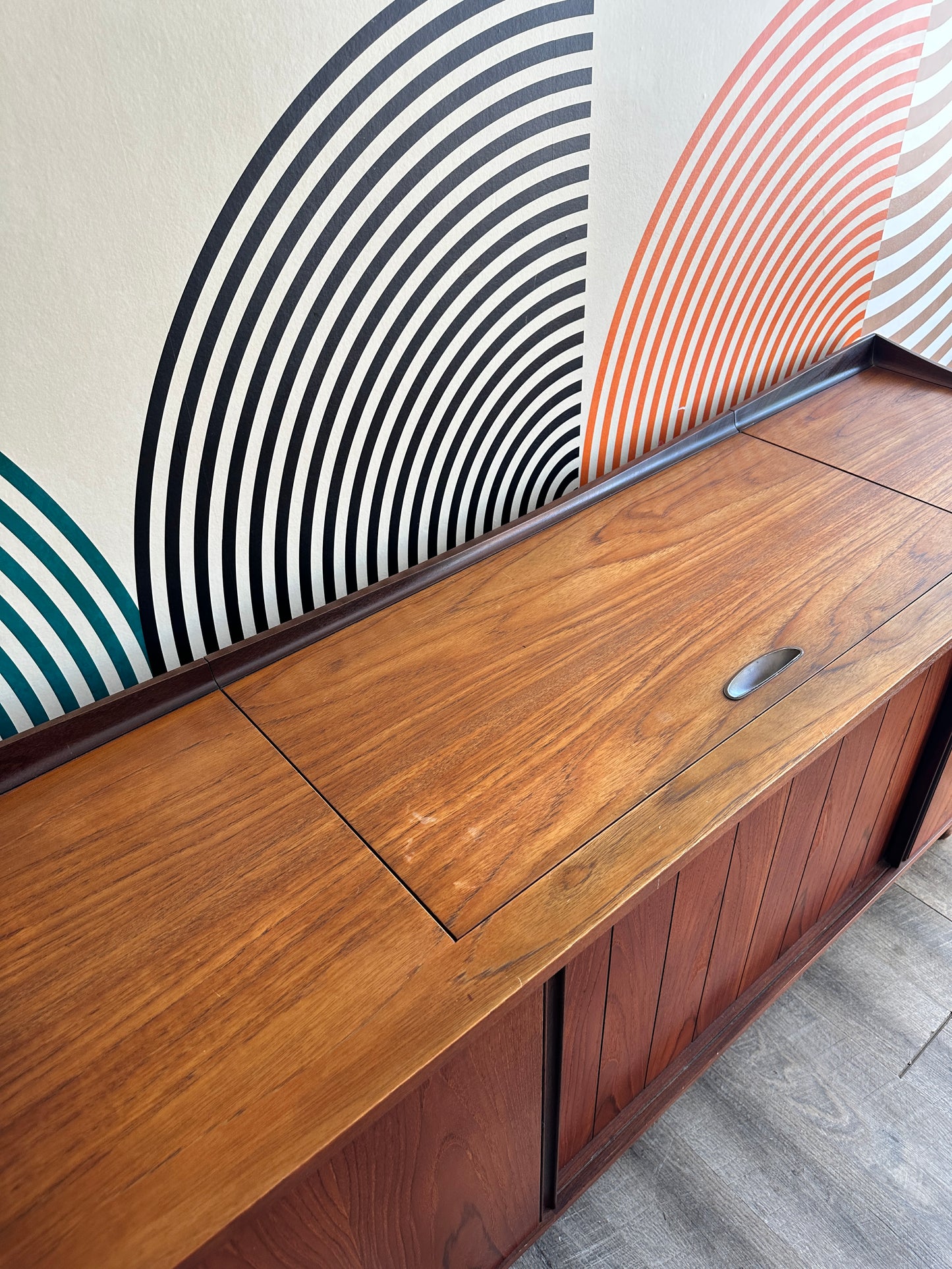 Vintage Converted Teak Credenza