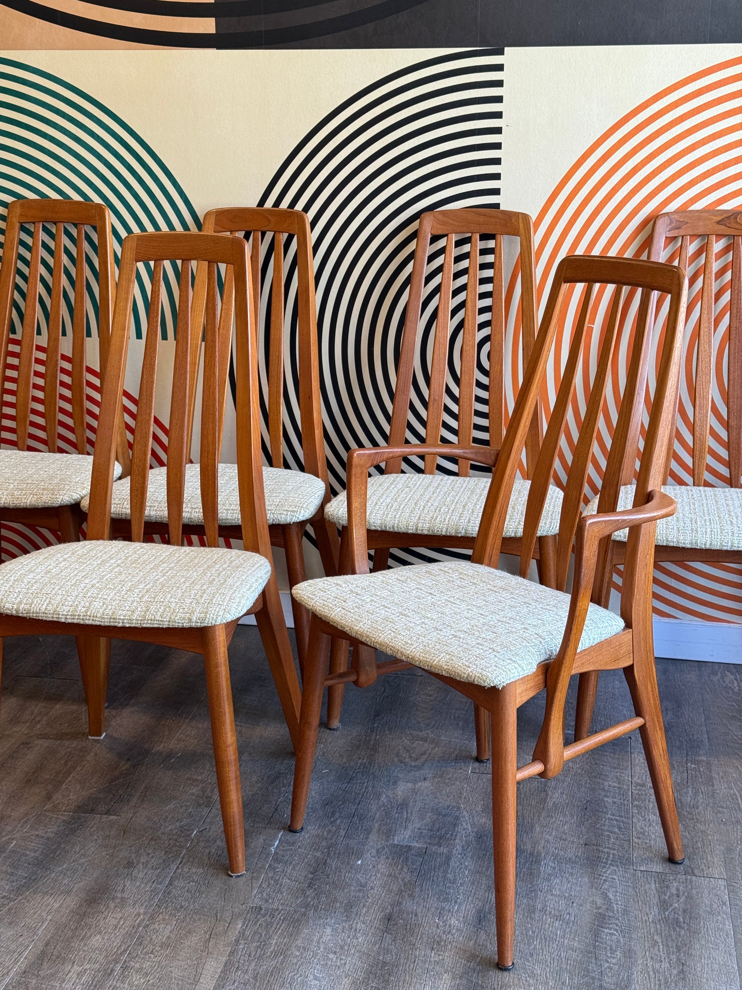 Set of 6 Teak Niels Koefoed Hornslet “Eva” Dining Chairs