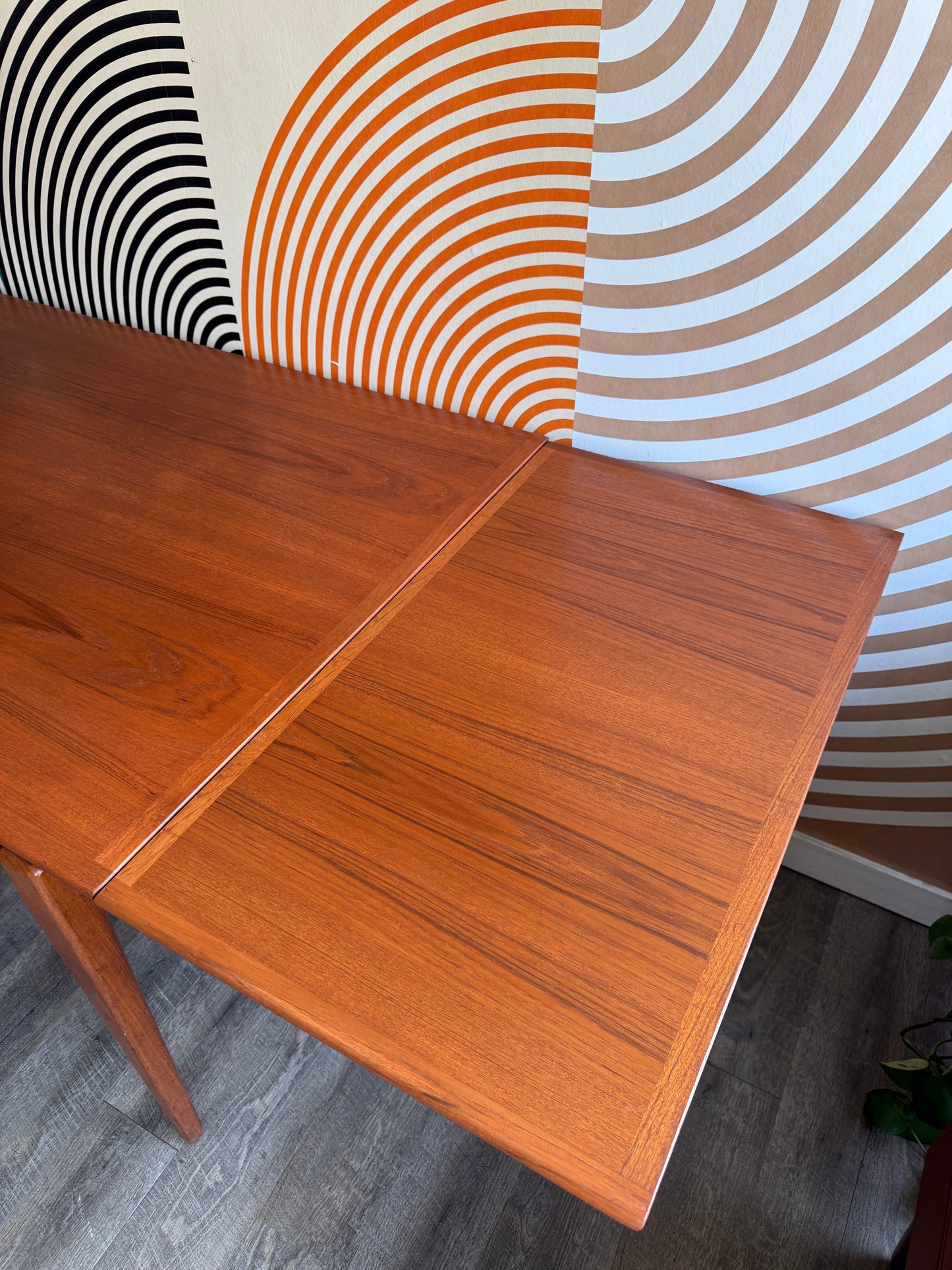 Vintage Teak Draw-Leaf Dining Table
