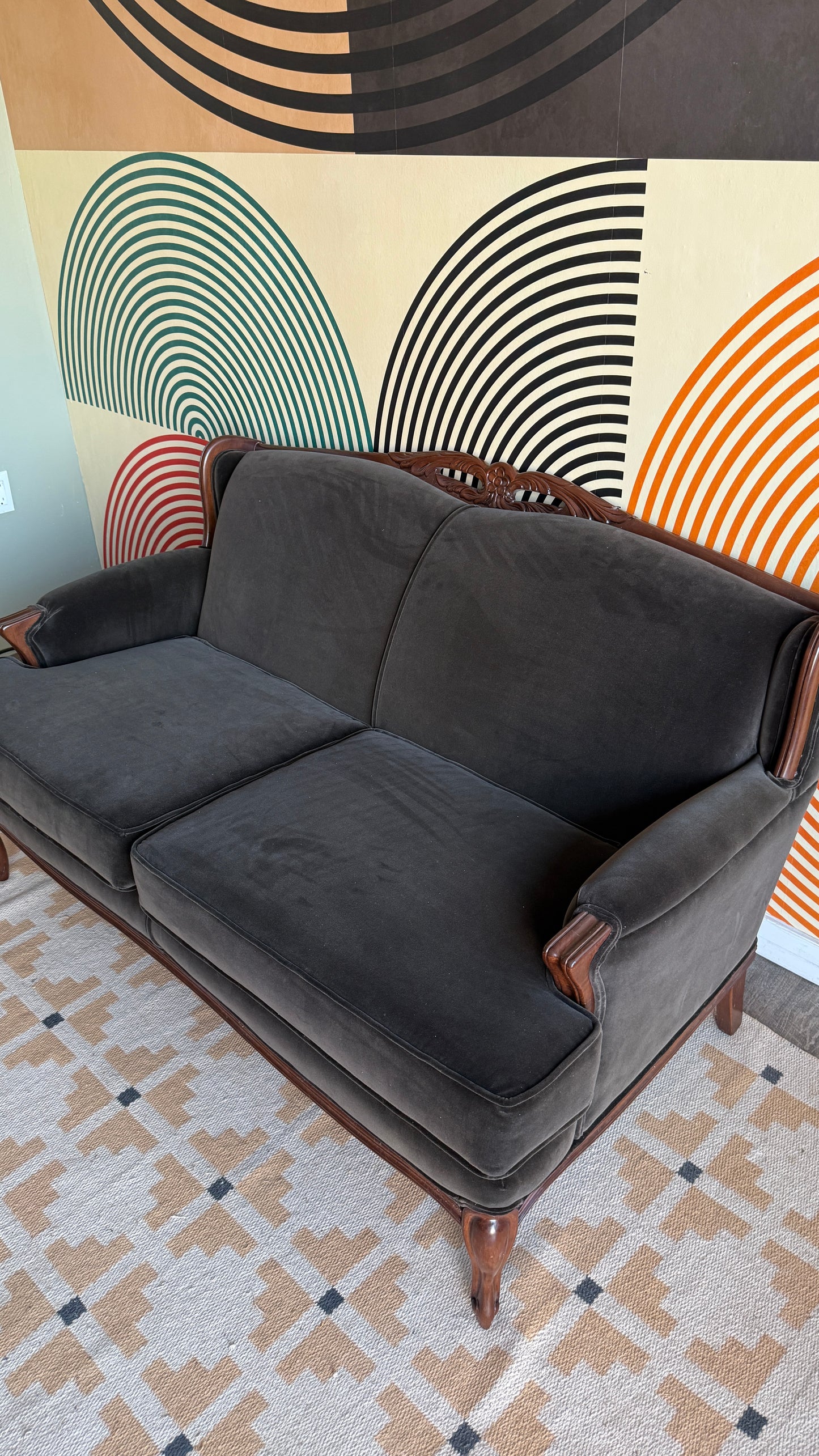 Victorian Style Vintage Loveseat – Professionally Reupholstered