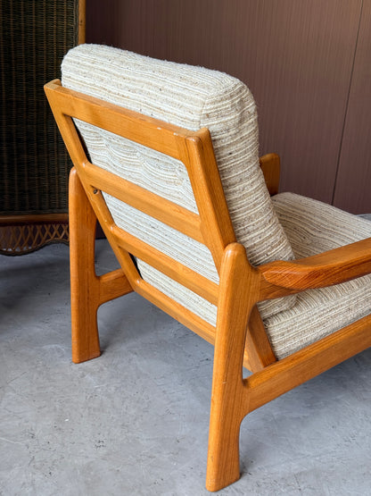 Vintage MCM Solid Teak Lounge Chairs