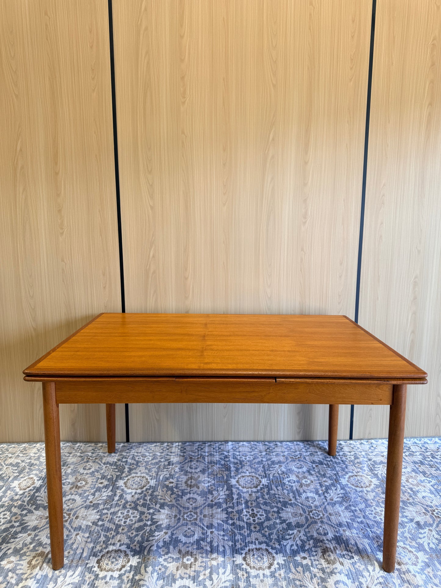 Danish Teak Draw-Leaf Dining Table
