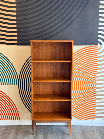 Vintage Danish Teak Bookcase on Custom Base by Ib Kofod Larsen