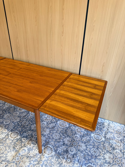 Danish Teak Draw-Leaf Dining Table