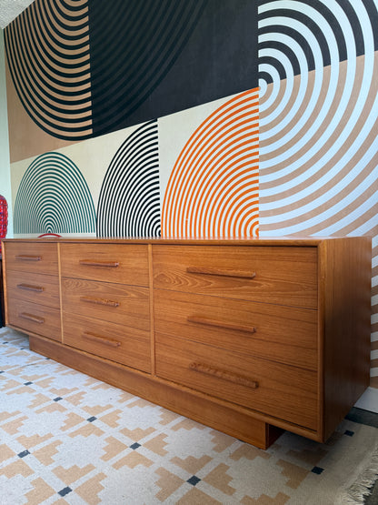 Teak 9-Drawer Dresser