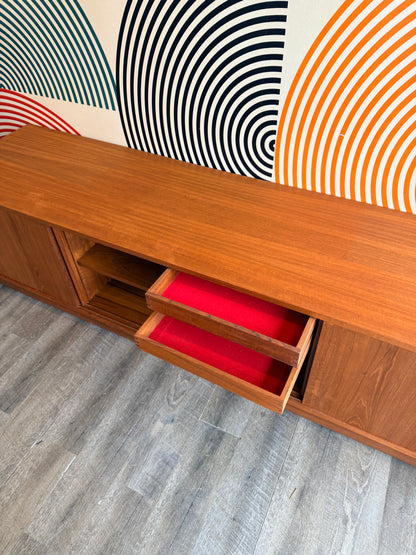 Low Teak Media Cabinet