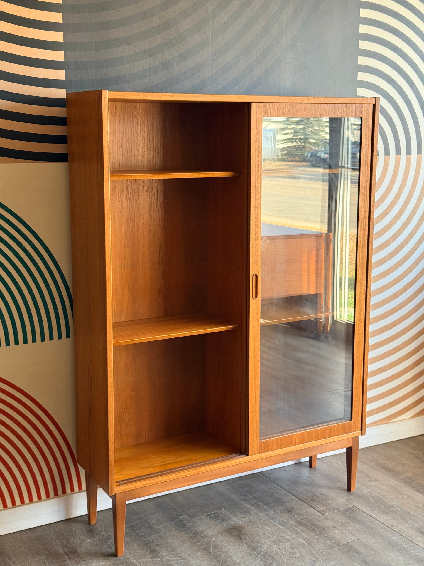 Tall Danish Teak Cabinet on Custom Base by Hundevad