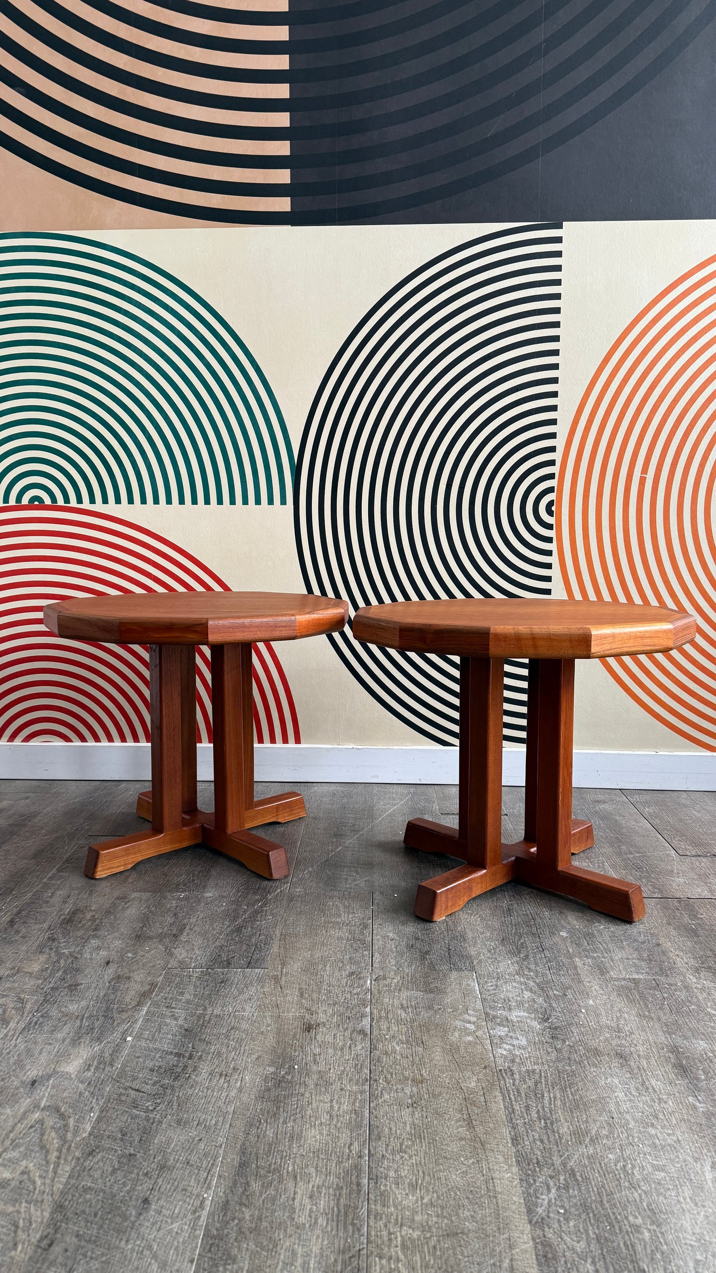 Pair of Vintage Teak Side Tables