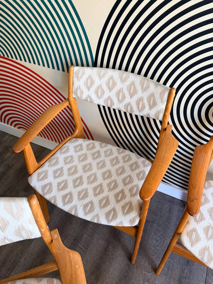Set of 4 Danish Teak Armchairs by Nova Mobler