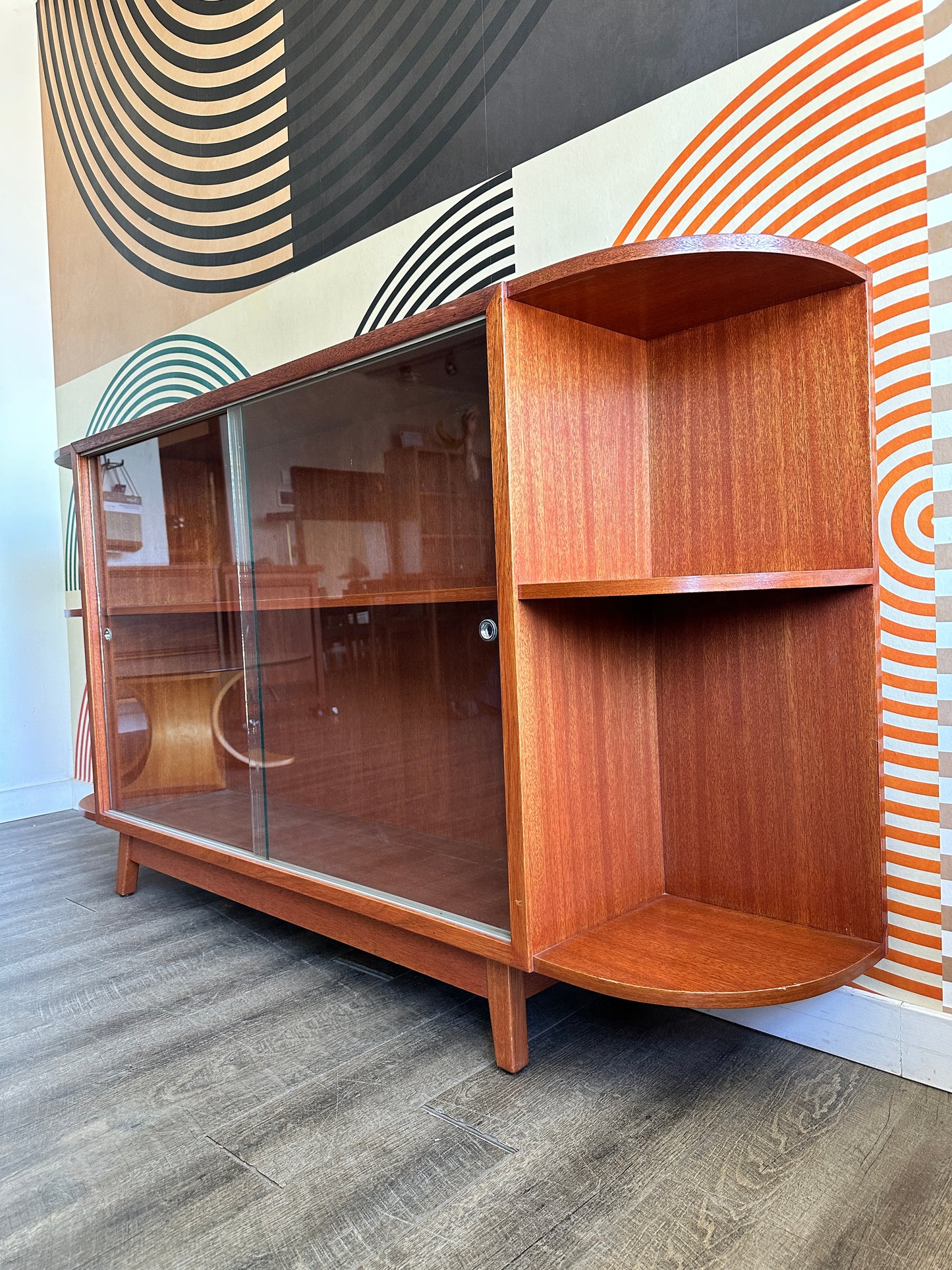 Vintage Mahogany Display Cabinet