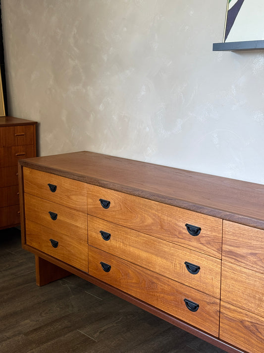 RS Associates Teak 9 Drawer Dresser