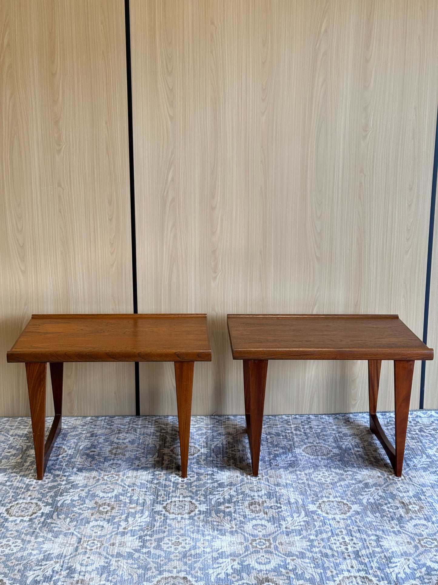 Pair of Vintage Teak Side Tables