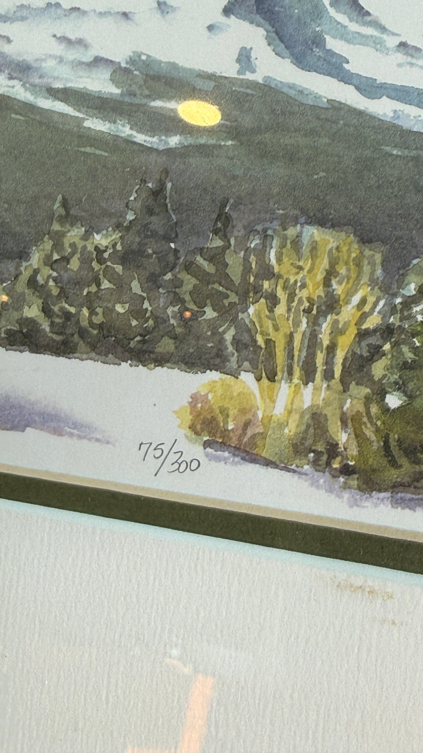 Vintage Limited Edition Mountain Landscape Print