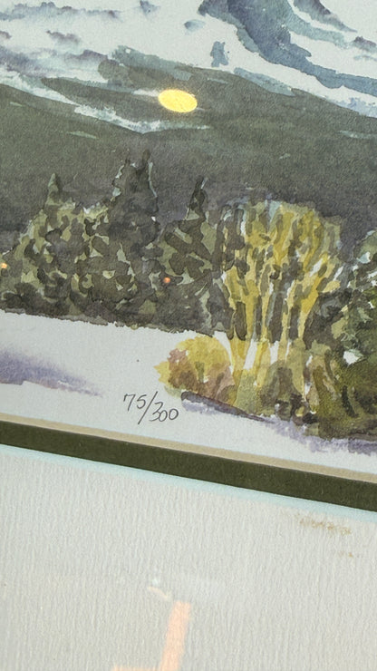 Vintage Limited Edition Mountain Landscape Print