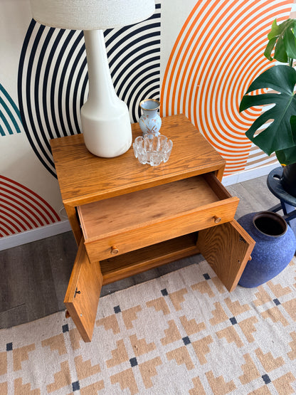 Small Vintage Oak Cabinet
