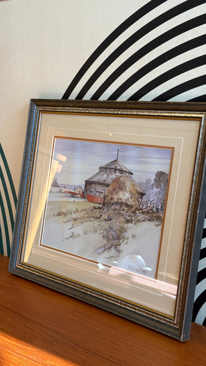 Vintage Meredith Evans “Quiet Talk” Fort Edmonton Print