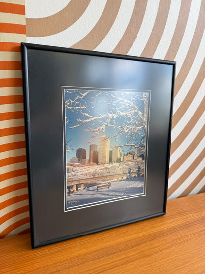 Framed Edmonton Skyline Print