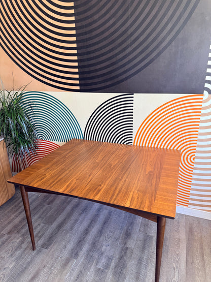 Vintage Mid-Century Walnut Extendable Dining Table