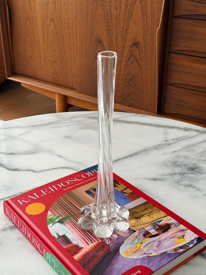 Vintage Twisted Glass Bud Vase
