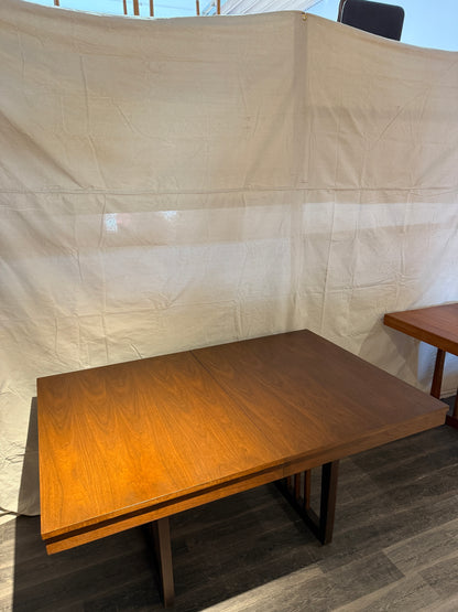 Extendable Vintage Walnut Dining Table by Walter Wabash