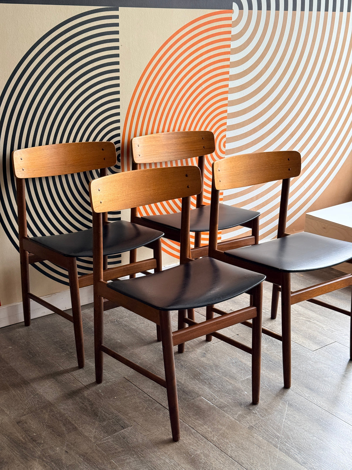 Set of 4 Vintage Danish Teak Dining Chairs
