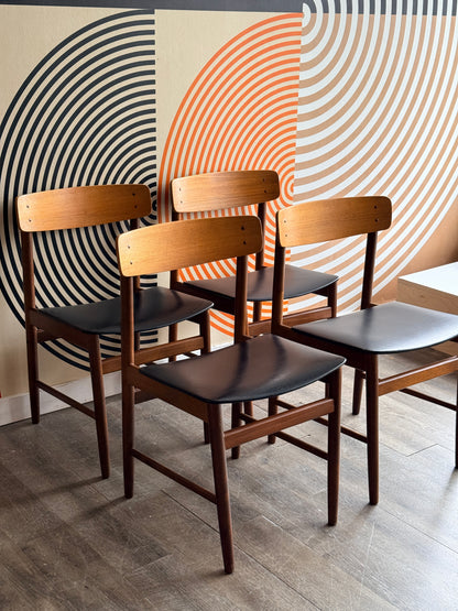 Set of 4 Vintage Danish Teak Dining Chairs