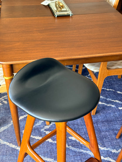 Pair of Vintage Danish Teak Bar Stools by Eric Buch