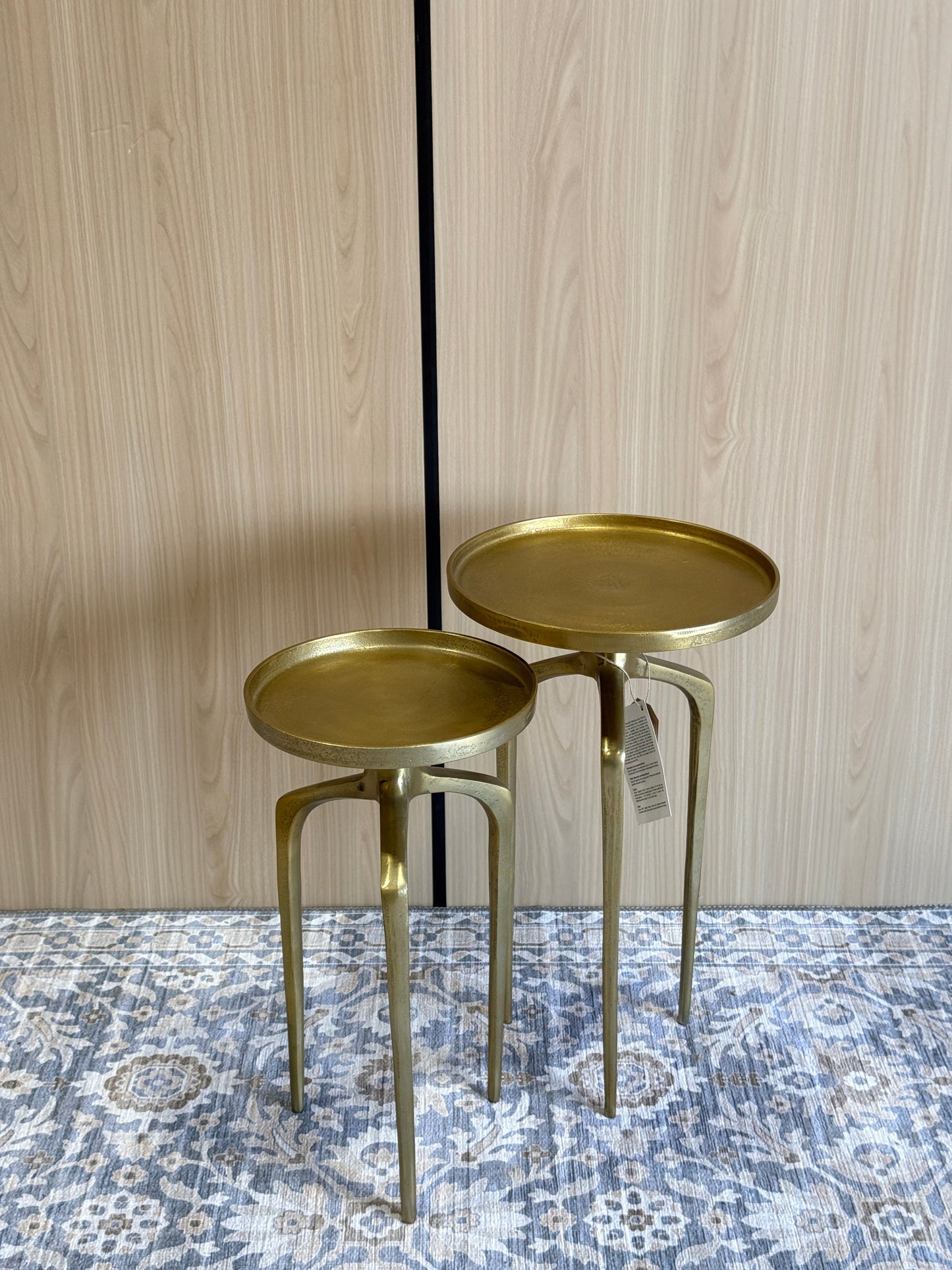 Modern Brass Nesting Tables (Brand New)