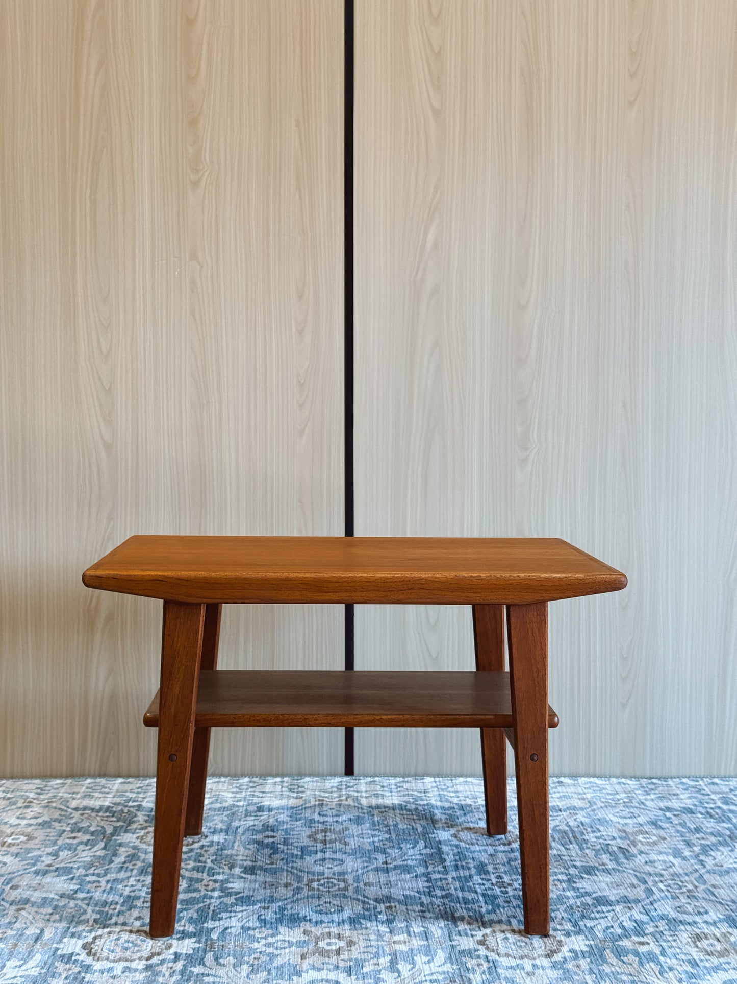 Vintage Teak Two-Tiered End Table