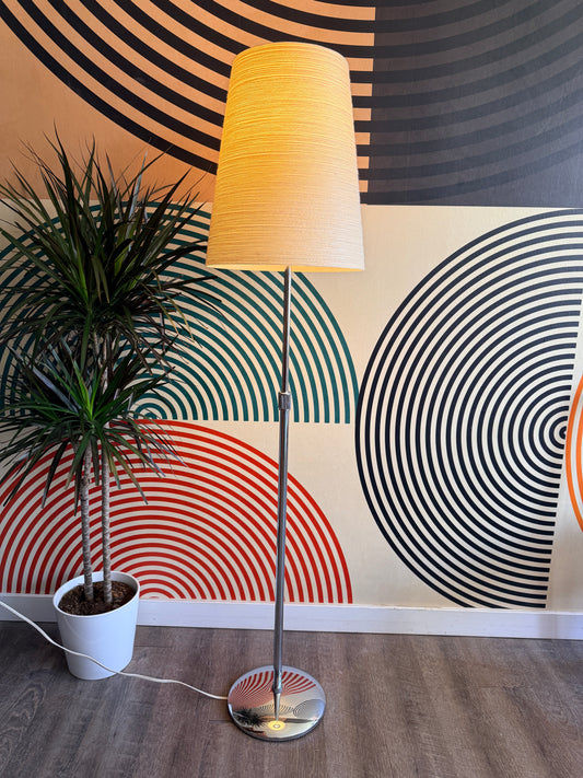 Adjustable Lotte Floor Lamp with the Original Fibreglass Shade