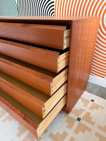 Danish Teak Five-Drawer Dresser