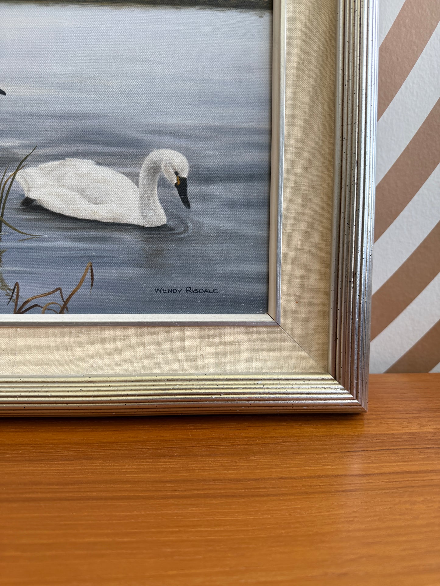 Framed Swan Landscape Print