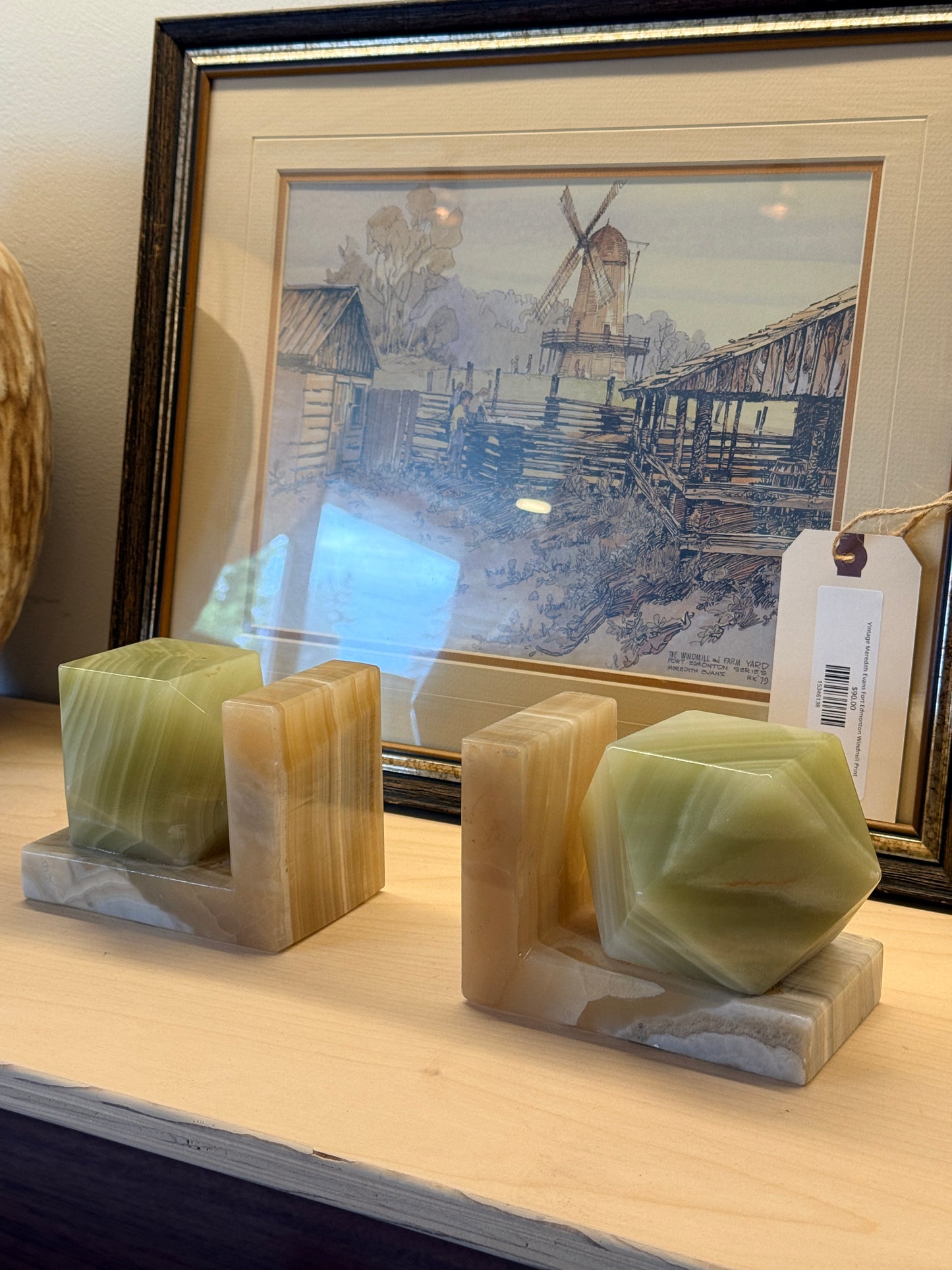 Vintage Onyx Bookends