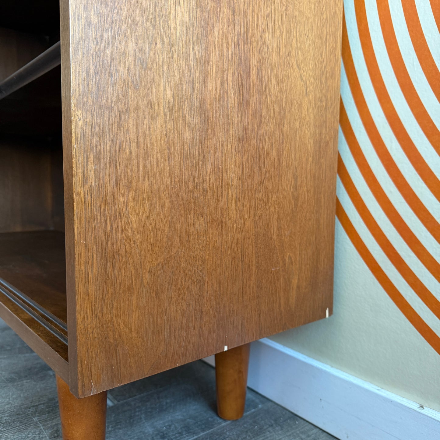 Vintage Walnut Curio Cabinet