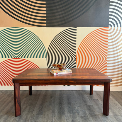 Vintage Rosewood Rectangular Coffee Table