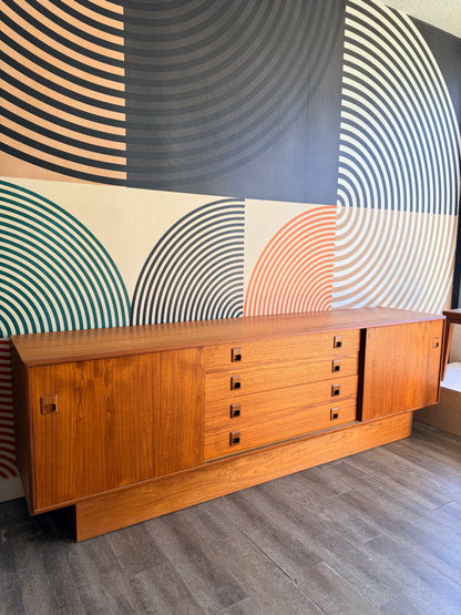 Vintage Teak Sideboard on a Platform Base