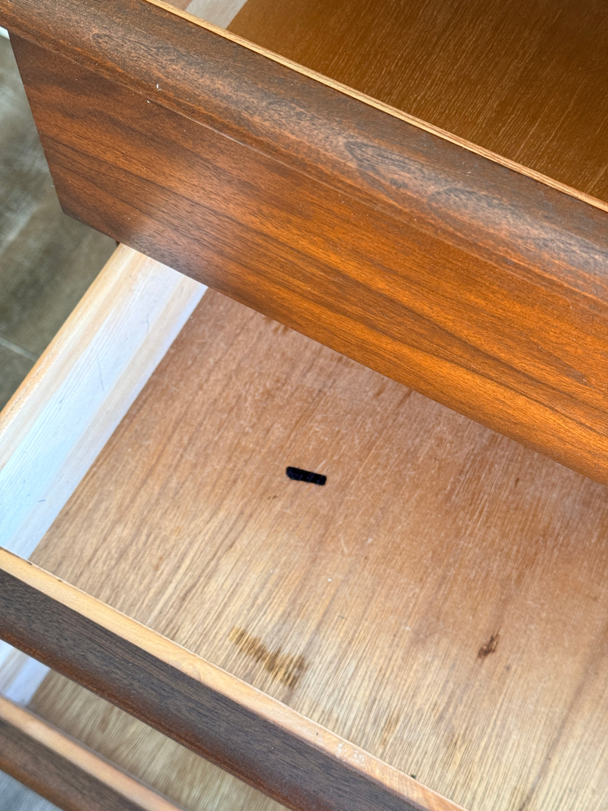 Vintage Walnut 4 Drawer Dresser