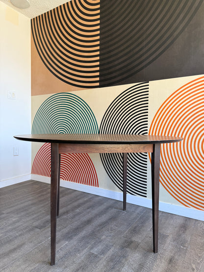 Round Walnut Dining Table