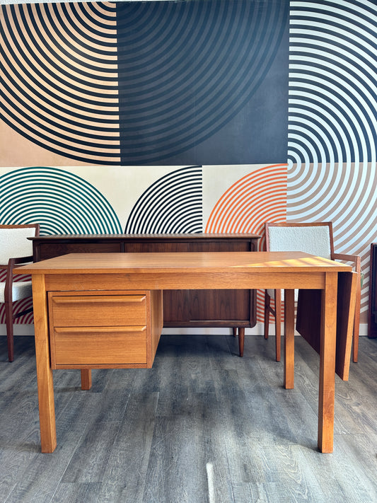 Vintage Teak Drop Down Desk