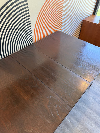 Vintage Rectangular Dining Table with 1 Leaf