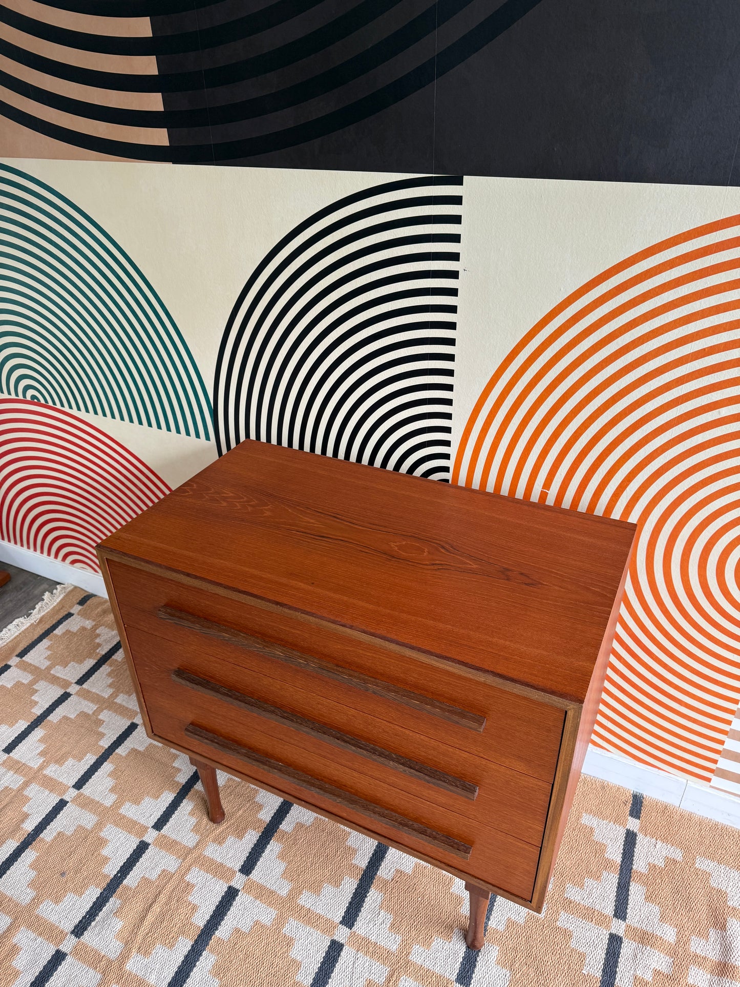Vintage RS associates Teak Three Drawer Dresser
