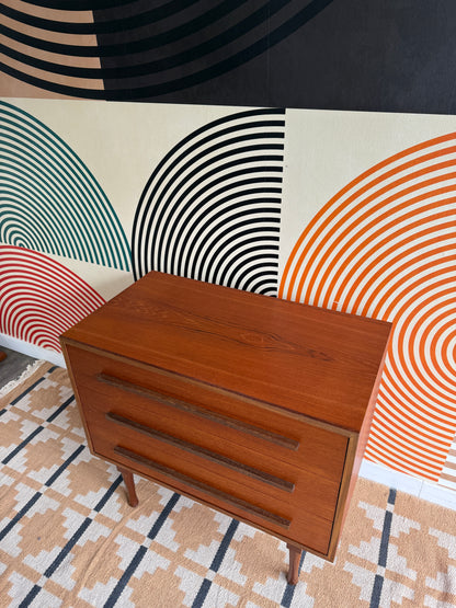 Vintage RS associates Teak Three Drawer Dresser