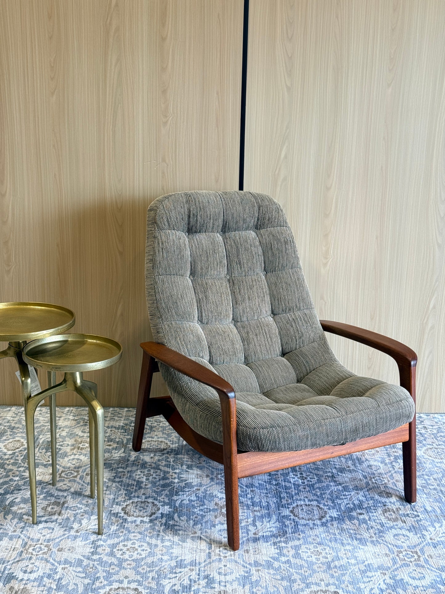 Vintage R. Huber Teak Scoop Chair