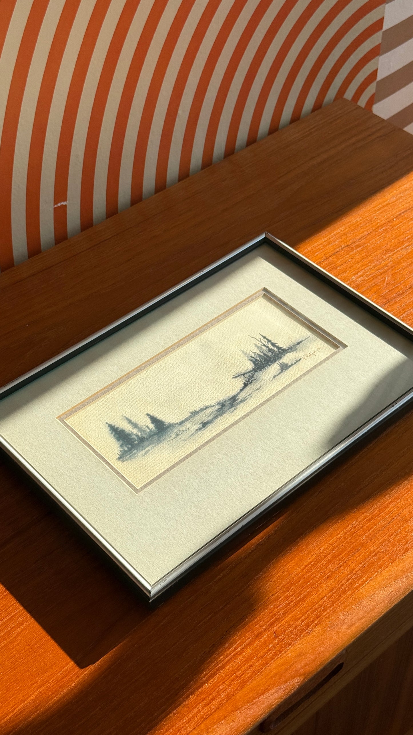 Vintage Signed Landscape Watercolour