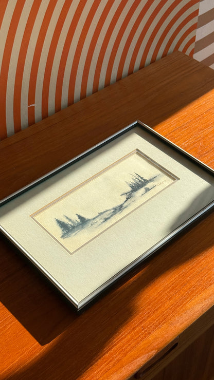 Vintage Signed Landscape Watercolour