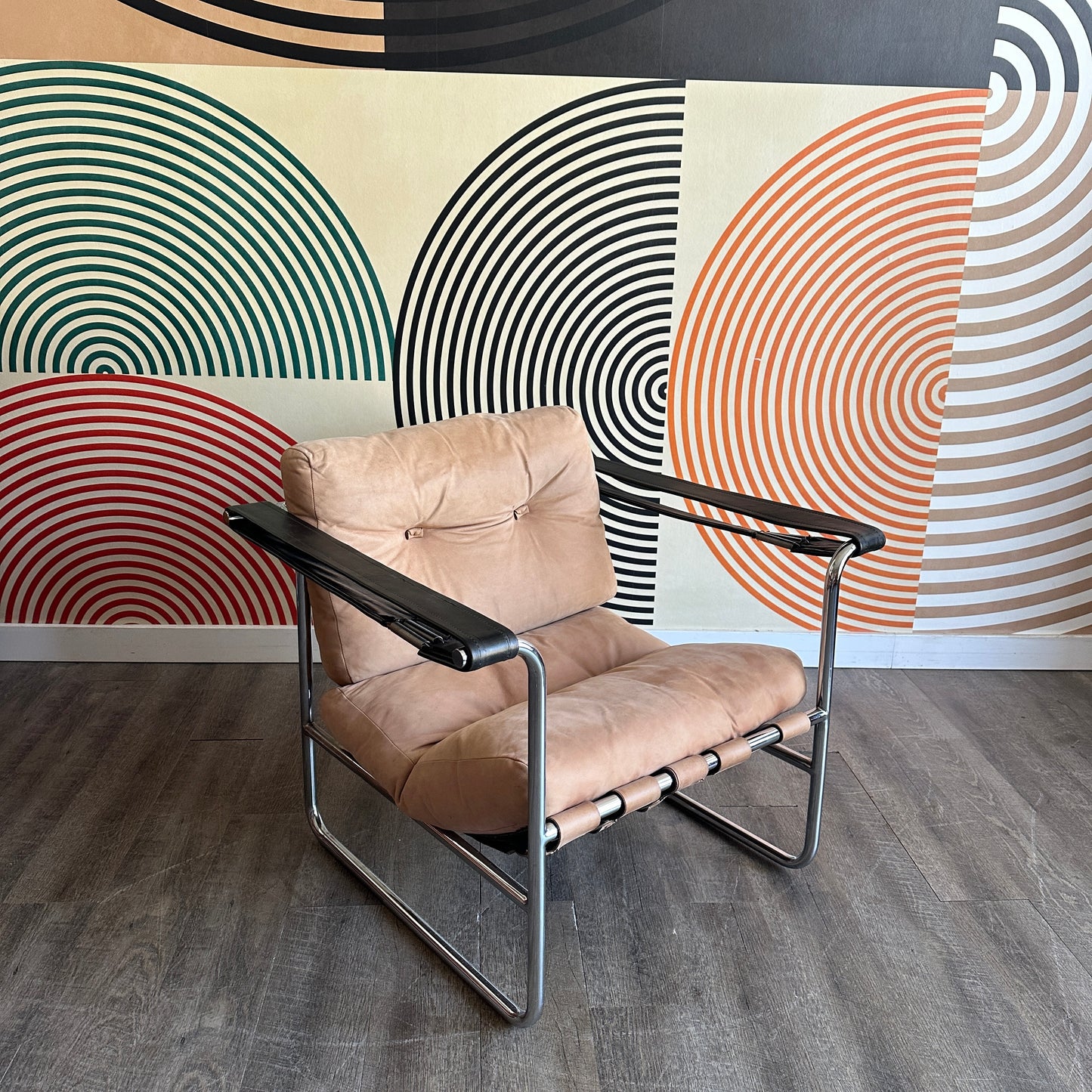 Hans Eichenberger Chrome and Leather Chair for De Sede