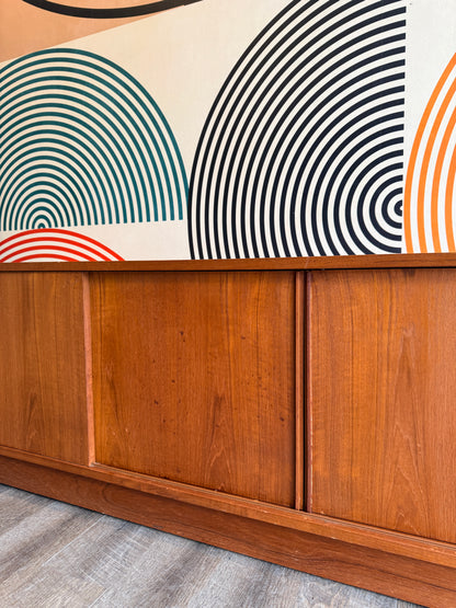 Low Teak Media Cabinet