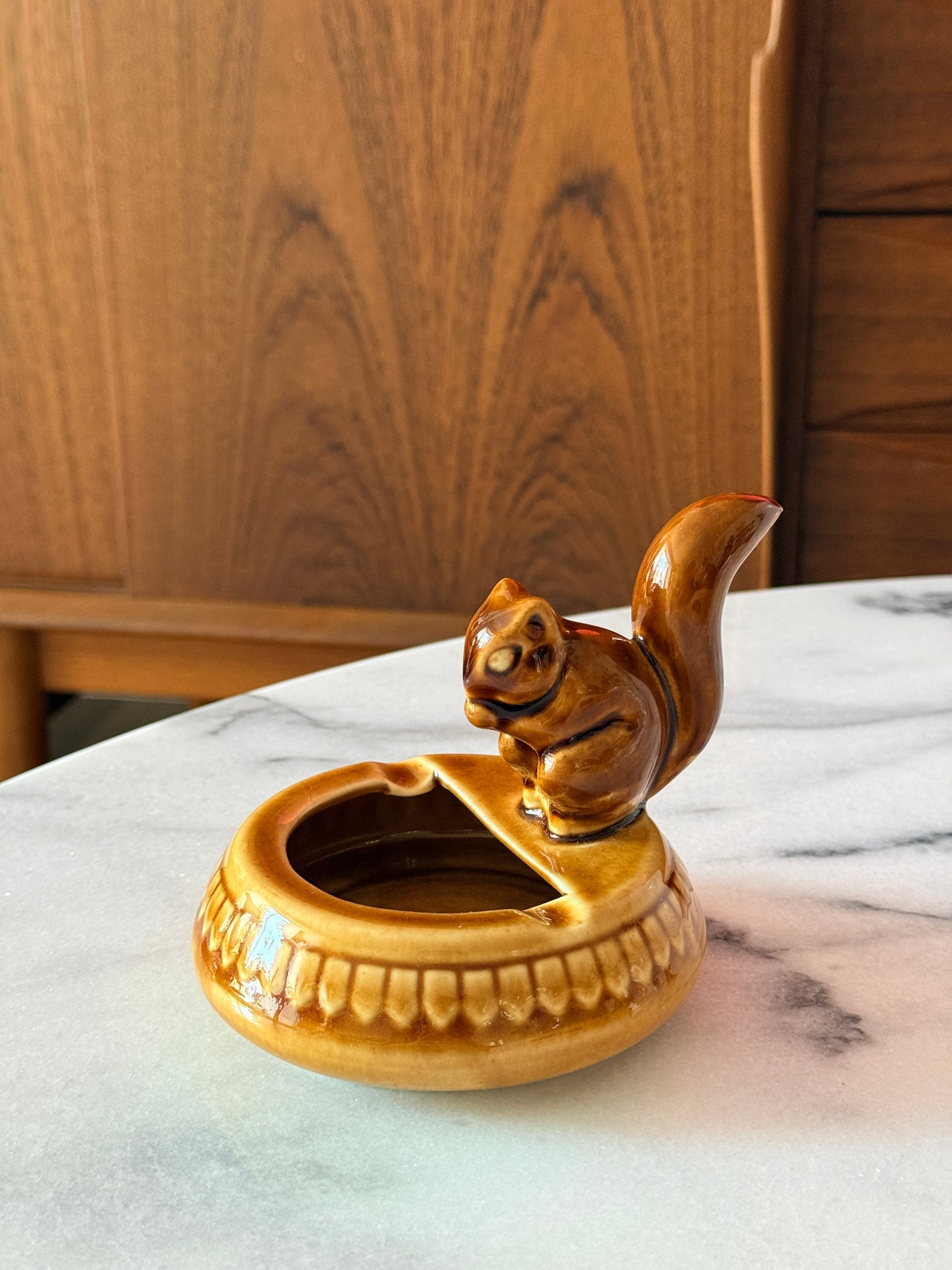 Vintage Ceramic Squirrel Ashtray/Trinket Dish