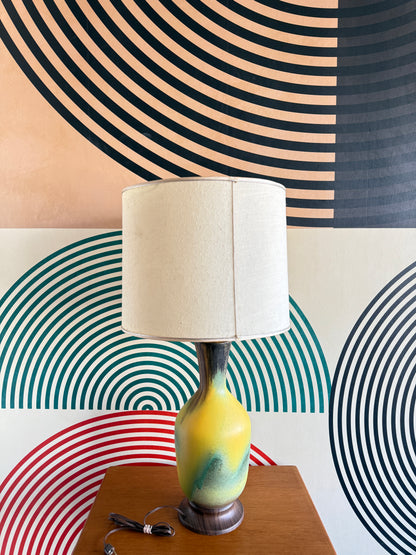 Large Vintage Midcentury Modern Ceramic Lamp