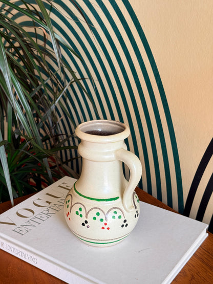 Vintage W.German Pottery Pitcher Vase by Scheurich , 496/18